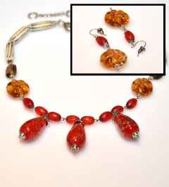 JujureÃ£l Persephone's Fruit Necklace & Earring Set.